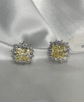 ARETES CITRINO CUADADOS